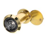 UKCOCO HD Door Peephole Viewer with Privacy Cover, 26mm Diameter Gold Finish, Fits Doors 46-76mm Thick, Universal Anti-Theft Security Glass Lens for Home and Hotel Use