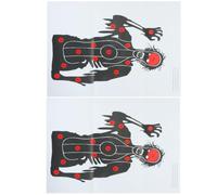 UKCOCO Head and Chest Ring Target Paper Training Sheet 17.7x12.6 2 Sheets | Reusable Adhesive Stickers, Highly Visible Layout, Indoor Throwing Practice
