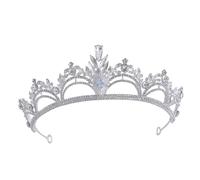 UKCOCO Headband for Accessory Practical Wedding Hair Princess Design Tiara Silver Rhinestone and Zinc Alloy Classic Bridal Photography Special Occasions