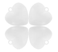 UKCOCO Heart Balloon Weights 4pcs White Resin Balloon Pendants Heavy Holders for Wedding Baby Shower Party Table Centerpiece Decoration