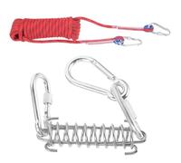 UKCOCO Heavy Duty Dog Tie out Rope with Stainless Steel Spring and Sturdy Cotton Material, Not Easy to Break or Deform, for Camping and Outdoor Dog Activities