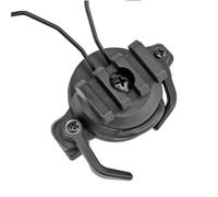 UKCOCO Helmet Rail Adapter Compatible with 19-21mm Arc Rail for Headset Black Alloy and Nylon Outdoor Helmet Earphone Support Accessory for Shooting