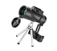 UKCOCO High Magnification 80x100 Portable Monocular Telescope with Phone Holder and Silver Aluminum Tripod, Night Vision for Outdoor Wildlife, Bird Watching, Hunting and Travel