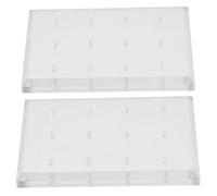 UKCOCO Holder Organizer 2pcs Acrylic with 12 Holes Drill Stand Bits Nail Drill Bit Storage Display Practical White for Nail Art Training and Manicure Practice