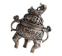 UKCOCO Incense Furnace Censer Adornment Retro Copper Brown Desktop Decorative Ornament for Meditation Room and Bedroom, for Censer Lovers