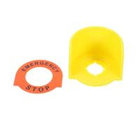 UKCOCO Industrial Emergency Stop Button Protective Cover with Yellow Warning Sign Push Button Guard for Equipment Safety Easy to Install Compatible with Various Machines and Outlets
