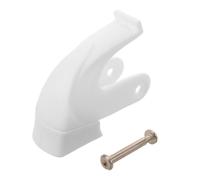 UKCOCO Inline Brake Stopper, White Plastic Skate Rear Part with Screws | Inline Skate Stop Pad, Plastic Roller Skates Brake Pad, Easy-Install, Fit for Beginner Skill Practice