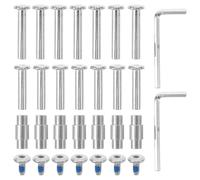 UKCOCO Inline Skate Shaft and Axle Screw Set for Roller Skate Wheel Repair, Mounting Hardware Kit with Spacers and Nuts, Suitable for Inline and Roller Skating Maintenance