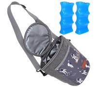 UKCOCO Insulated Breastmilk Cooler Bag with Ice Pack, Large Storage Capacity Oxford Cloth Pump Bag for Breastfeeding Mothers, Scratch-Resistant Breast Milk Storage Cooler the Go
