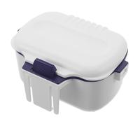 UKCOCO Insulated Fishing Bait Box with Dual Compartments - Portable Worm Storage Container with Strainer for Live Bait Red Worms and Maggots Outdoor Fishing Accessories