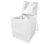 UKCOCO Insulated Thermal Bag 350x350x400mm White Lunch Tote Hot Cold Food Carrying Bag for Cake BBQ Seafood Takeout and Outdoor Picnic
