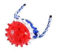 UKCOCO Interactive Dog Chew Toy Sturdy Red Tpr Material for Teeth Cleaning and Chew Training round Shape Gift Gift for Friends or Family Who Owns a Dog for Friends or Family Who Owns a Dog