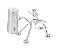 UKCOCO Iron Art Balance Ball Swinging Ornament Desktop Decoration for Office and Home Physics Educational for Stress Relief and Science Demonstration Unique Cradle Design Men