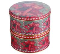 UKCOCO Iron Cookie Storage Boxes Fine Workmanship 2 Pcs with Simple Design Not Easy to Wear and Tear Portable and Sturdy Boxes for Cookie and Handicraft Storage
