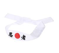 UKCOCO Japanese Chef Headband Ninja Print Bandana Sushi Cook Hairband for Cooking Karate Cosplay and Sports Use White Ninja Style