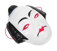 UKCOCO Japanese Kabuki Samurai Mask Decorative Mask Full Face Plastic Traditional Japanese Cosplay Accessory with Unisex Appeal for Festivals and Performances