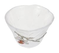 UKCOCO Japanese-Style Glass Tea Cup Heat-Resistant Floral Mug with Modern Design for Restaurant and Many Occasions, Long-time Use and Not Easy to Crack