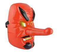 UKCOCO Japanese Tengu Cosplay Mask Traditional Theater Red Demon Mask for Men and Women Party Prop with Authentic Cultural Design
