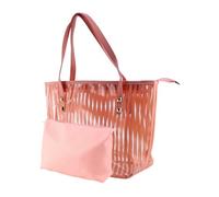 UKCOCO Jelly Bag See-through Design for Women with Inner Pocket One-shoulder Pvc Material Hard to Get Scratched, for Shopping and Gathering
