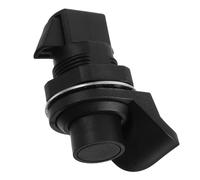 UKCOCO Keyless Push Button Latch Lock for Cabinet Cupboard Drawer Plastic with Stainless Steel Button Left-Right Hand Use Smooth Press Release Catch Secure Door Closure for Wardrobe