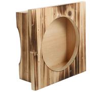 UKCOCO Korean Bibimbap Stone Pot Stand with Wooden Rack 12cm Inner Diameter Non-Slip Tabletop Pot Holder Casseroles Rack Heat-Resistant Stone Bowl Wood Storage for Kitchen Use