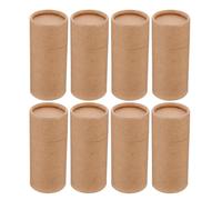 UKCOCO Kraft Paper Cardboard Tubes with Lids round Paper Storage Boxes 8pcs with Compact and Portable Design for 50ml Perfume Bottles and Small Items for Gifting and Craft Use