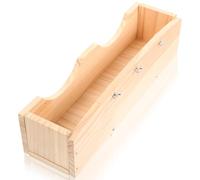 UKCOCO Large Capacity Wooden Hay Rack Feeder with Fixed Hanging Rectangular Container for Rabbits, Guinea Pigs, and Hamsters - Sturdy Wood Feed Groove Storage Rack for Small Animals