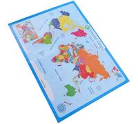 UKCOCO Large World Map Wall Poster for Nursery and Preschool, Educational Geography Reference with Wear-resistant Synthetic Paper and Bright Colours, for Home and Classroom