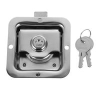 UKCOCO Latch Lock Mirror-Finished Large Inclined Lock-Tongue with Extra-Thick Bolt for and Stainless Steel Wear-Resistant Paddle Lock Motor Home Engineering Vehicle Doors