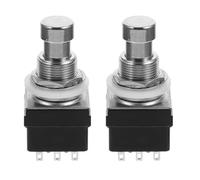 UKCOCO Latching Footswitch Pedal for Home and Stage Performances 2pcs Metalplastic Sturdy Construction, Stable Performance with Enhanced Sound Options Random Color for Guitar Effects Pedal