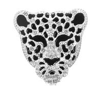 UKCOCO Leopard Head Car Air Vent Clip Air Freshener Diffuser with Silver Metal and Crystal Material Decorative Multipurpose Car Outlet Clip for Decorating