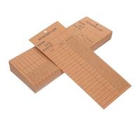 UKCOCO Library Card Bookmarks 50Pcs Thick Paper Trackers with Hole for Book Clubs Students Teachers Compact Reading Logs for Literary Tracking