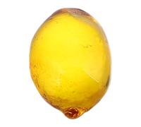 UKCOCO Lifelike Glass Lemon Sculpture Artificial Fruit Model for Home Decoration, Crystal Craft Table Display Ornament, Simulation Lemon Paperweight Suitable for Kitchen and Photography