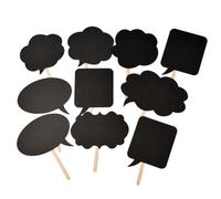 UKCOCO Lightweight Black Paper Photo Props 2 Sets 20pcs for Birthday Party and Wedding Photography, Easy to Carry Small Chalkboard DIY Decoration for Photo Booth
