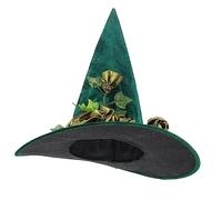 UKCOCO Lightweight Wide Brim Witch Hat with Realistic Vine Flowers Comfortable Halloween Cosplay Accessory for Womens Party Decoration and Costume