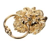 UKCOCO Lion Head Door Knocker Decorative Metal Door Pull Handle Zinc Alloy Antique Silver Gold Front Gate Ring Pull for Home Entrance
