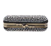 UKCOCO Lipstick Case and Jewelry Organizer Vintage Alloy with Mirror Portable Cosmetic Storage Box for Purse Travel Makeup Holder Anti-Break Black