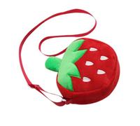 UKCOCO Lovely Strawberry Crossbody Bag for Coin Purse | Cloth Construction, Adjustable Shoulder Strap, Moderate Storage Space, Red Strawberry Shape, Lovely Sweet Style
