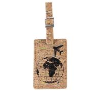 UKCOCO Luggage Tags Set Write Name and Address Easily with Wooden Pattern Artificial Leather Portable Design and Strap Connector for Travel Suitcase and Luggage, Suitable for Travel Use