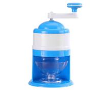 UKCOCO Manual Ice Crusher Hand Crank Kitchen Ice Crusher Blue Abs Stainless Steel Non-slip Base and Smoothies Home Use