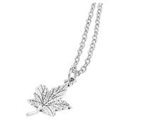 UKCOCO Maple Leaf Pendant Necklace Lightweight Metal Fall Leaves Jewelry for Women Minimalist Nature Inspired Plant Charm Choker Versatile Layering Accessory for Thanksgiving and Autumn