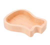 UKCOCO Maple Wood Guitar Pick Storage Box Compact Guitar-shaped Plectrum Holder for Standard and Jazz Picks for Ukulele and Acoustic Use