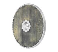 UKCOCO Medieval Viking Shield Lightweight Plastic Costume Accessory for Stage Decor Funny Role Play Halloween Cosplay and Pirate Themed Dress Up Ancient Roman Design