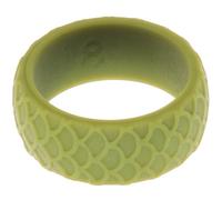 UKCOCO Men's Outdoor Sports Silicone Ring with Fish Scale Texture, Comfortable Smooth Silicone Ring, Military Green Size 8, Decorative and Sturdy Sports Jewelry for Fitness and Daily Wear