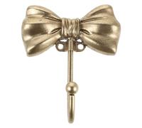 UKCOCO Metal Bowknot Wall Hook Gold Decorative Bow Design Coat and Towel Hanger for Bedroom Bathroom Laundry, 4.1x3.4x1.6 Inch Decorative Wall Mounted Organizer