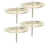 UKCOCO Metal Candle Holders with Spike for Wreaths - Secure Candle Fixing & Compact Iron Design for Christmas, Advent, Thanksgiving Table and Wreath Decoration