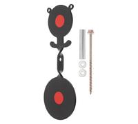 UKCOCO Metal Hanging Tree Screw-in Bear Shape Shooting Target with Automatic Resetting Spinner, Black Metal Portable Backyard Spinner for Outdoor Shooting Practice