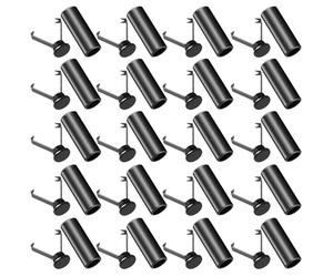 UKCOCO Metal Rope End Caps Black for 60pcs Drawstrings Shoelaces | Polished Finish, High-strength Build, Secure Permanent Attachment, Versatile Use on Sweatshirts and Shorts