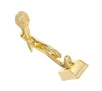 UKCOCO Microphone Singing Contest Trophy Resin Award for Classroom Party Decorative Music Note Small Prize