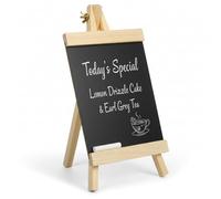 UKCOCO Mini Easel Chalkboard 11.4X6.3 Inch Wooden Tabletop Blackboard Sign for Wedding Messages Restaurant Menus Home and Event Decoration